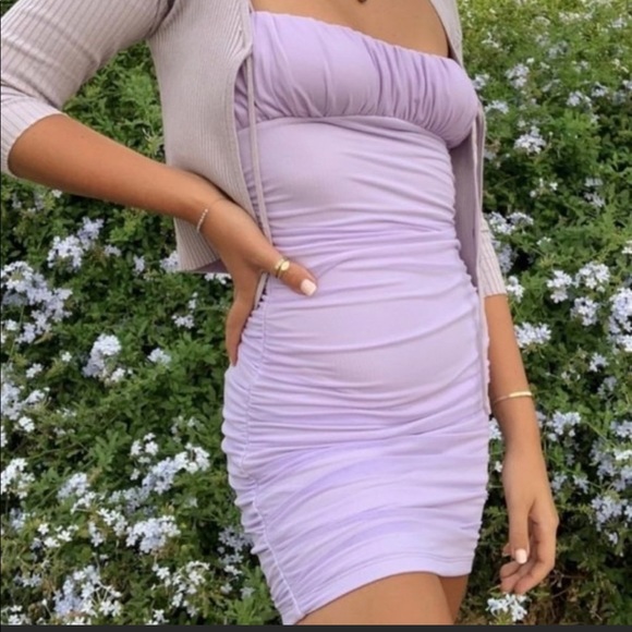 NWOT Princess Polly Penny Lavender Mesh Mini Dress - Picture 7 of 12